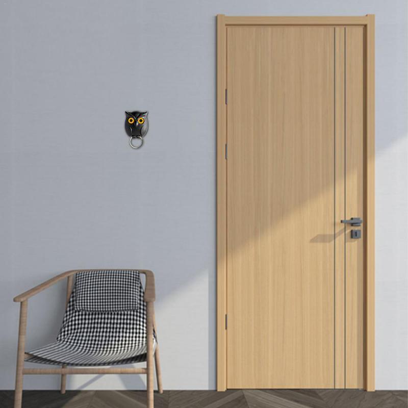 Porte-clés mural magnétique hibou de nuit | porte-clé mural, noir blanc marron, aimants garde porte-clés crochet suspendu, clé va ouvrir les yeux