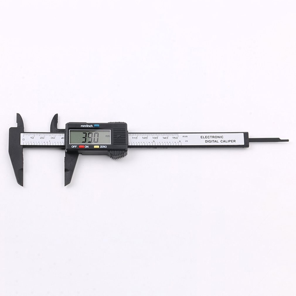 Jauge électronique numérique en Fiber de carbone, outil de mesure micrométrique à pied à coulisse, écran LCD de 150mm, 6 pouces, noir