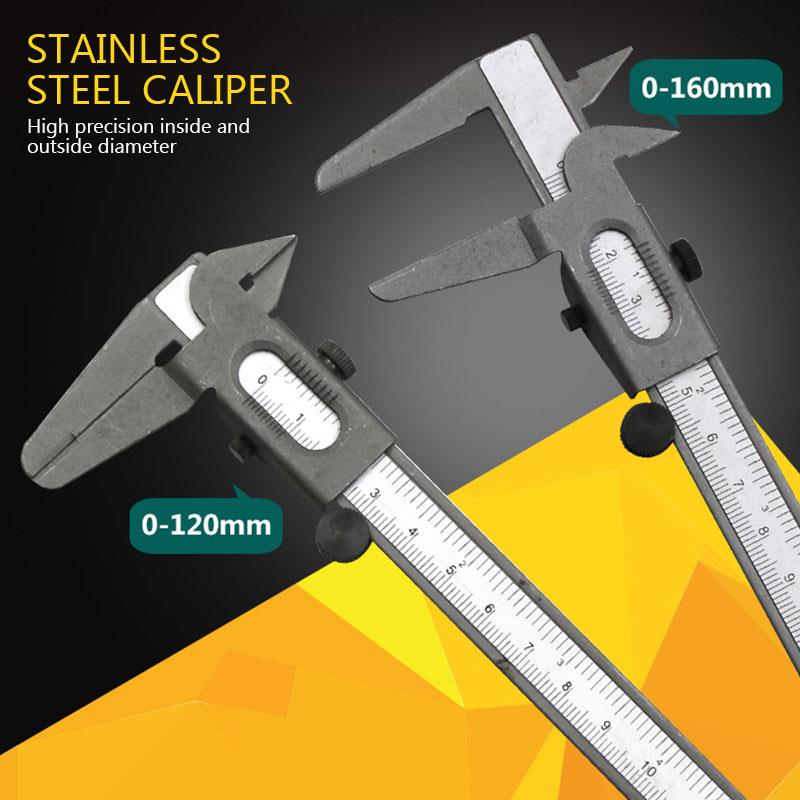 Practical Slide Gauge 0.01mm Stainless Steel Dial Meter Metal Caliper Vernier Caliper Scale Silver Gadget Tool Parts Instrument