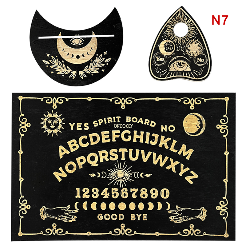 12inch Wooden Divination Pendulum Board Engraved Magic Board Ouija Board Metaphysical Message Witch's Pendulum Board Kit