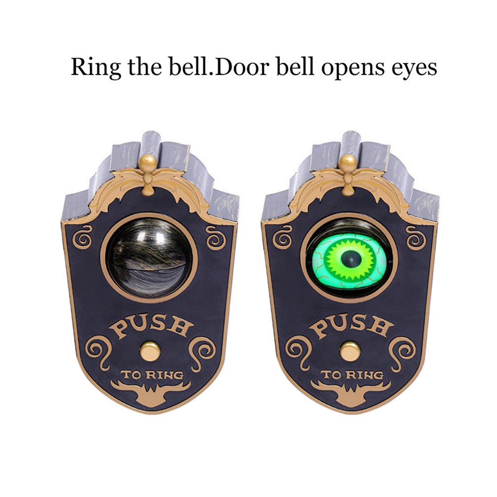 Animated Single Eye Door Bell Sound Doorbell Eye Light Sound Halloween Prop Scary Spooky Sound Halloween Decoration Bell