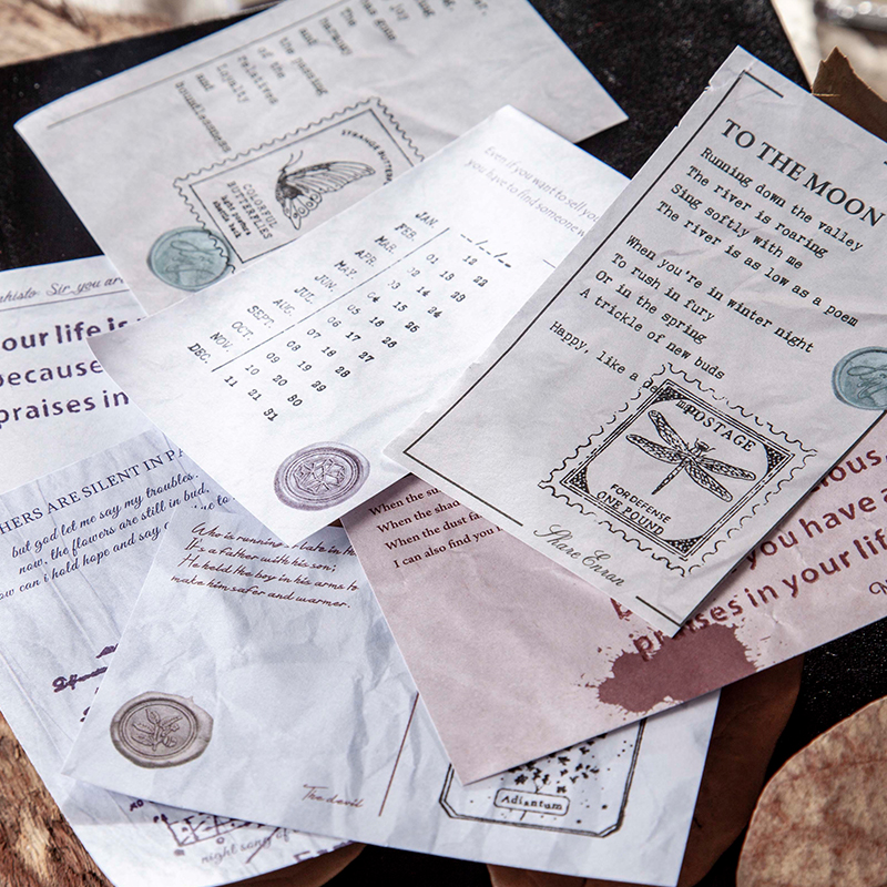 50 Stuks Vintage Goethe Werkt Materiaal Papier Retro Decoratieve Oude Boek Favorieten Diy Scrapbooking Handgemaakte Supplies