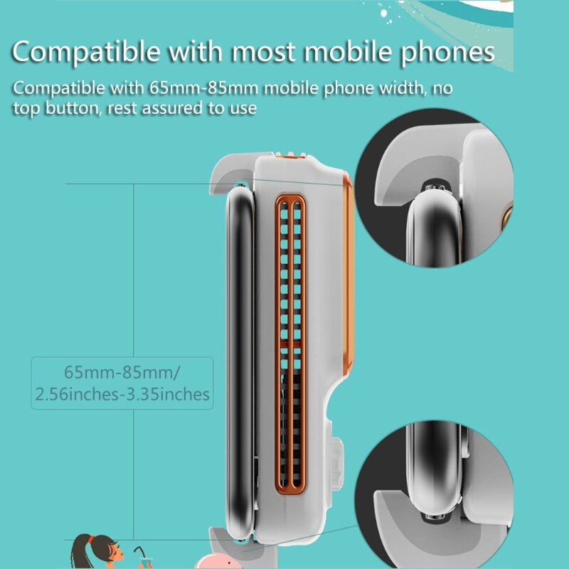 Type C Smartphone Cooler - Rechargeable, 3-Speed Fan, LED Light - Universal Fit