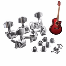 Zebra 6Pcs 6L Metalen Akoestische Gitaar String Halfgesloten Stemsleutels Tuners Gitaar Tuning Peg Machine Heads Tuners