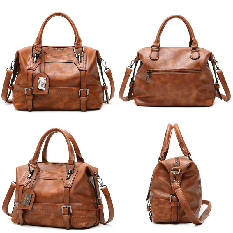 Vintage kvinders håndtasker berømte mærke slik skuldertasker damer totes simpel trapeze kvinder messenger taske