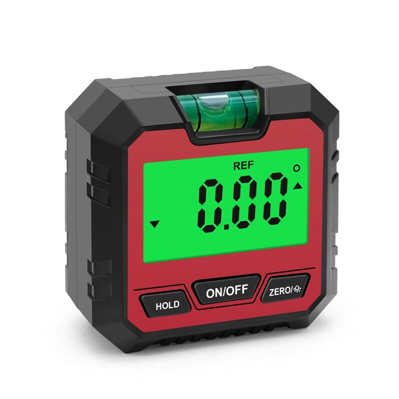 Mini Digital Protractor Inclinometer Electronic Goniometer Level Angle Measurement Meter Finder Level Box: Red