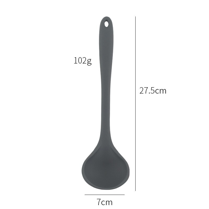 Siliconen lepel 3 stuks 11 inch hittebestendige grote zwarte siliconen