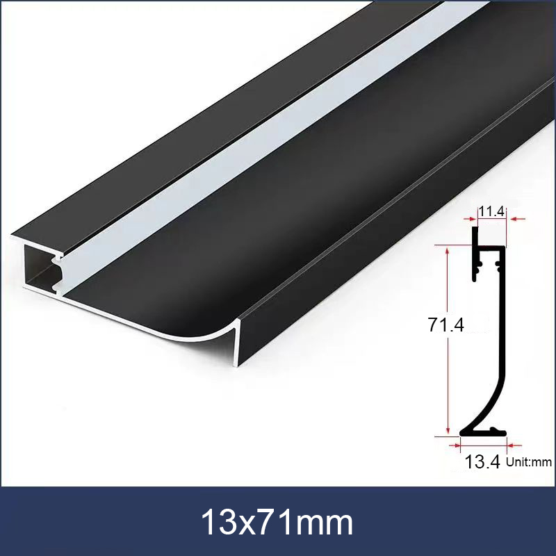 Strisce luminose a portato per battiscopa Montaggio a parete da incasso Profilo in alluminio H60 / 80mm con copertura lattiginosa Canale angolare Decorazioni per la casa Lampada da sbarra: bianca / arancia