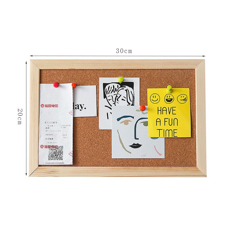 Soft Wooden Letter Message Board Wall Decorative Postcard Photo Wall Cork Board Memo Paper Background Board Stationery: 20x30cm