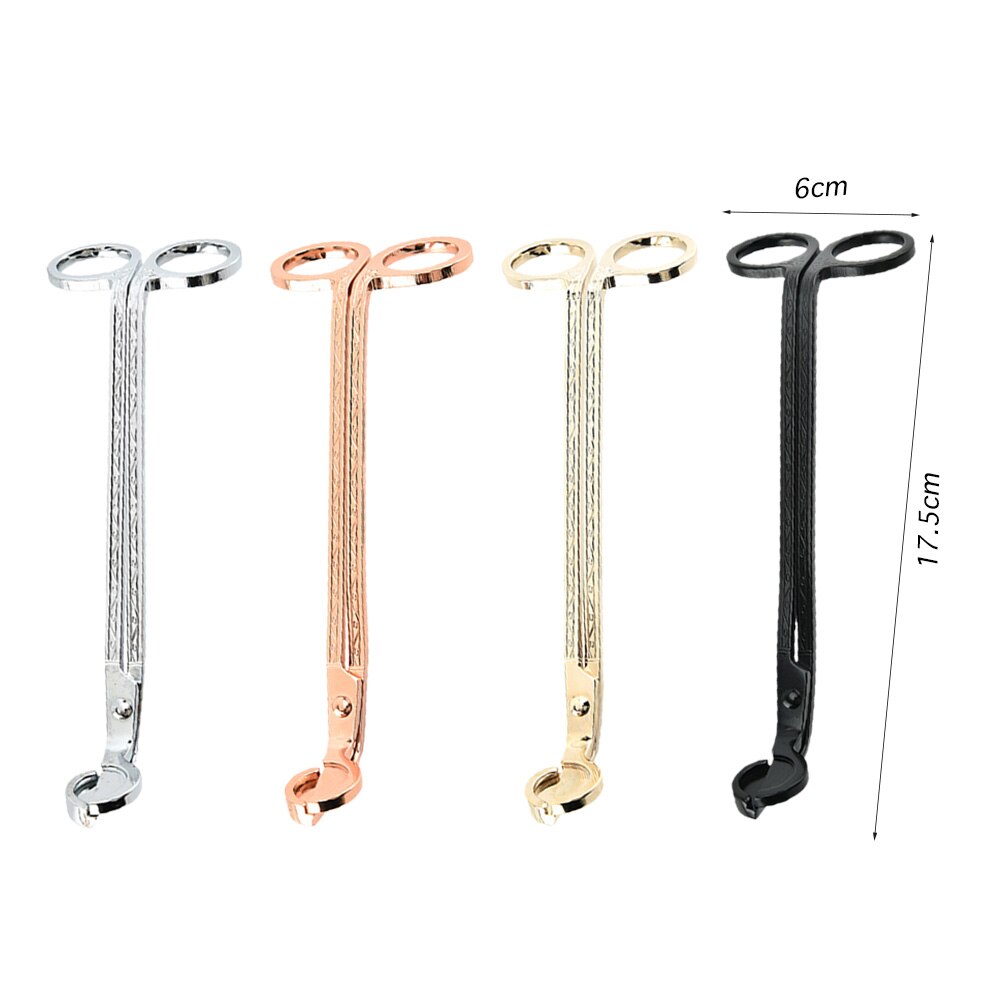 Stainless Steel Candle Wick Trimmer Oil Lamp Trim Scissor Cutter Snuffer Tool Hook Clipper Accessories Home Deco Rose Gold Silve