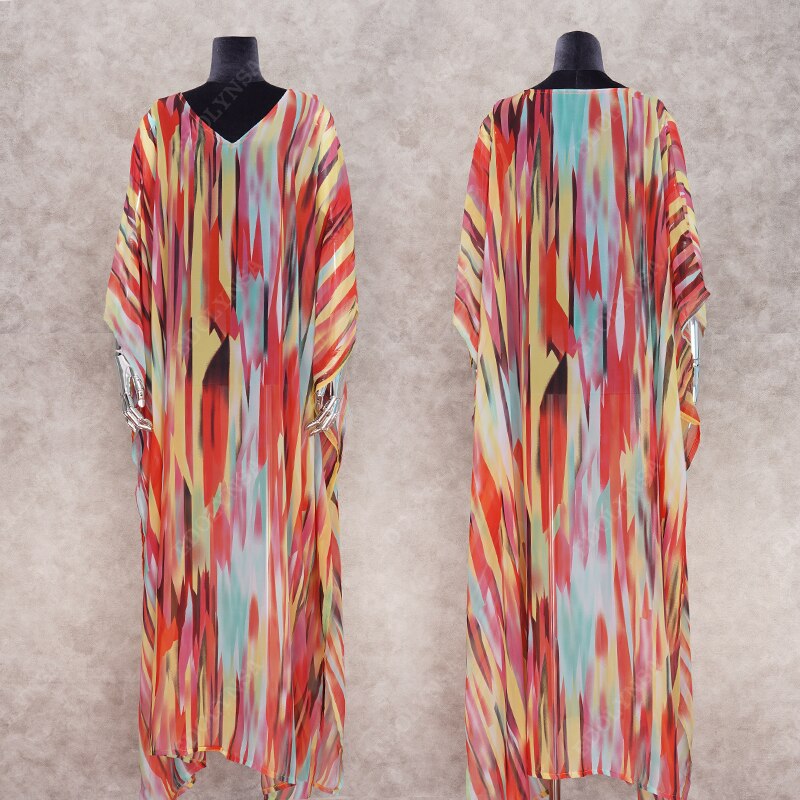 Oversized chiffon bikini cover-up strand cover-up voor vrouwen pareo strand tuniek badpak cover-ups zomer lange strandjurk  #q765