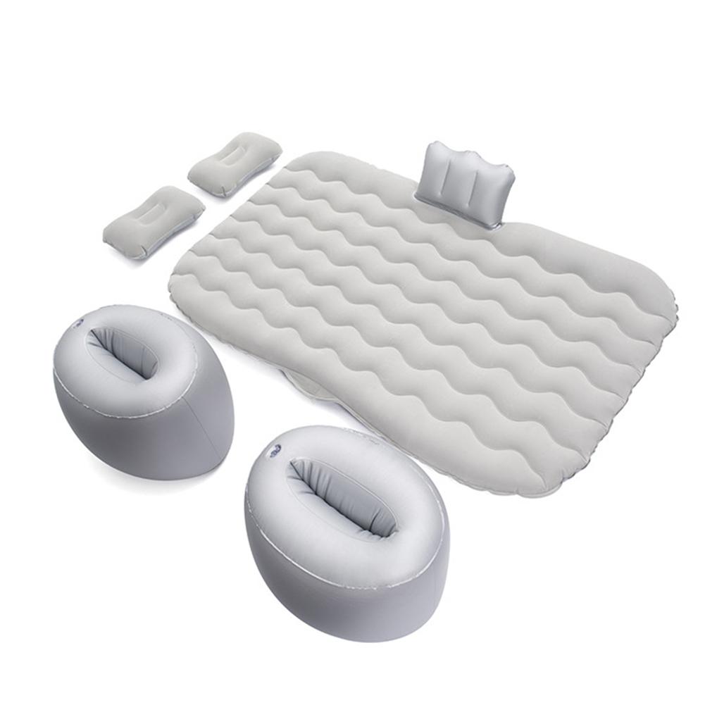 Car Inflatable Bed SUV Car Mattress Rear Row Car Travel Sleeping Pad Off-road Air Bed Camping Mat Air Mattress&Two Air Pillows: Purple