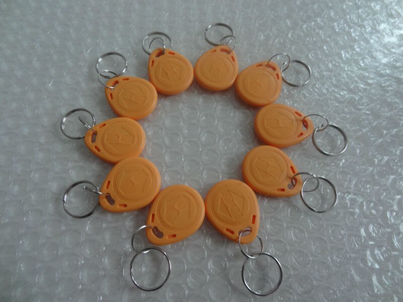100 stk/parti rfid kort 125 khz smart card rfid tag (gul)