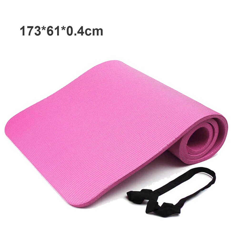 Eva yogamatte med posisjonslinje sklisikker teppematte for nybegynnere miljøtreningsgymnastikkmatter 1730 x 610 x 40mm: Rosa yogamatte