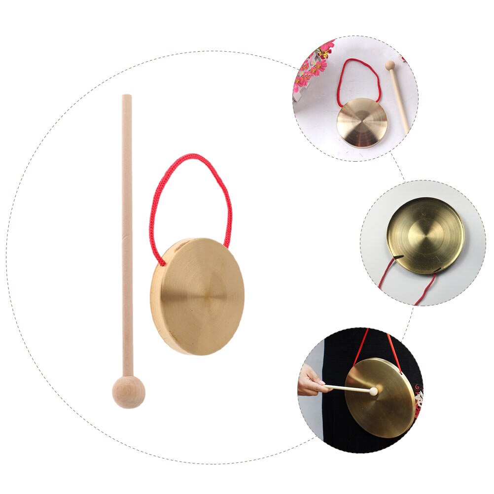 1 Set Chic Traditional Percussion Instrument Chinese Gong Interesting Instrument