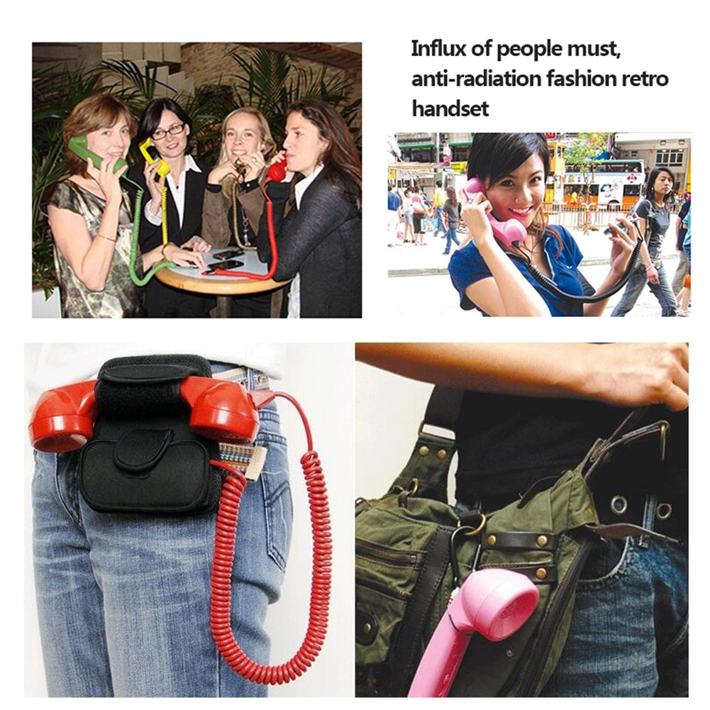 Neue Strahlung Empfänger Headset Klassische retro Telefon Empfänger 3,5mm Schnittstelle Lautsprecher praktisch für iPhone mit Mikrofon