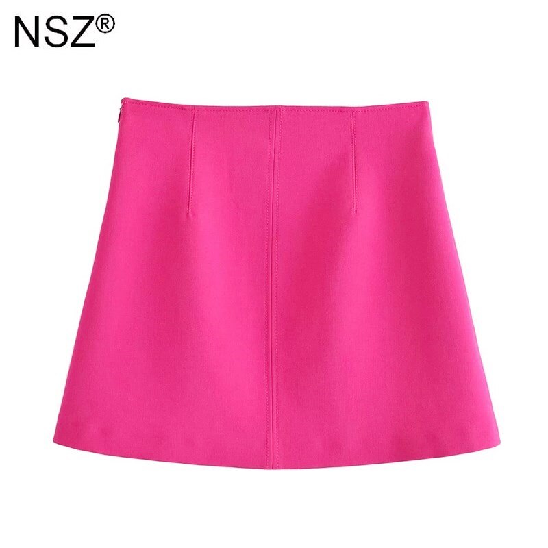 NSZ-Blazer rosa para mujer, Chaqueta de traje con un solo botón a la , abrigo de oficina para mujer, abrigo de negocios, color fucsia: 031228-02 / S
