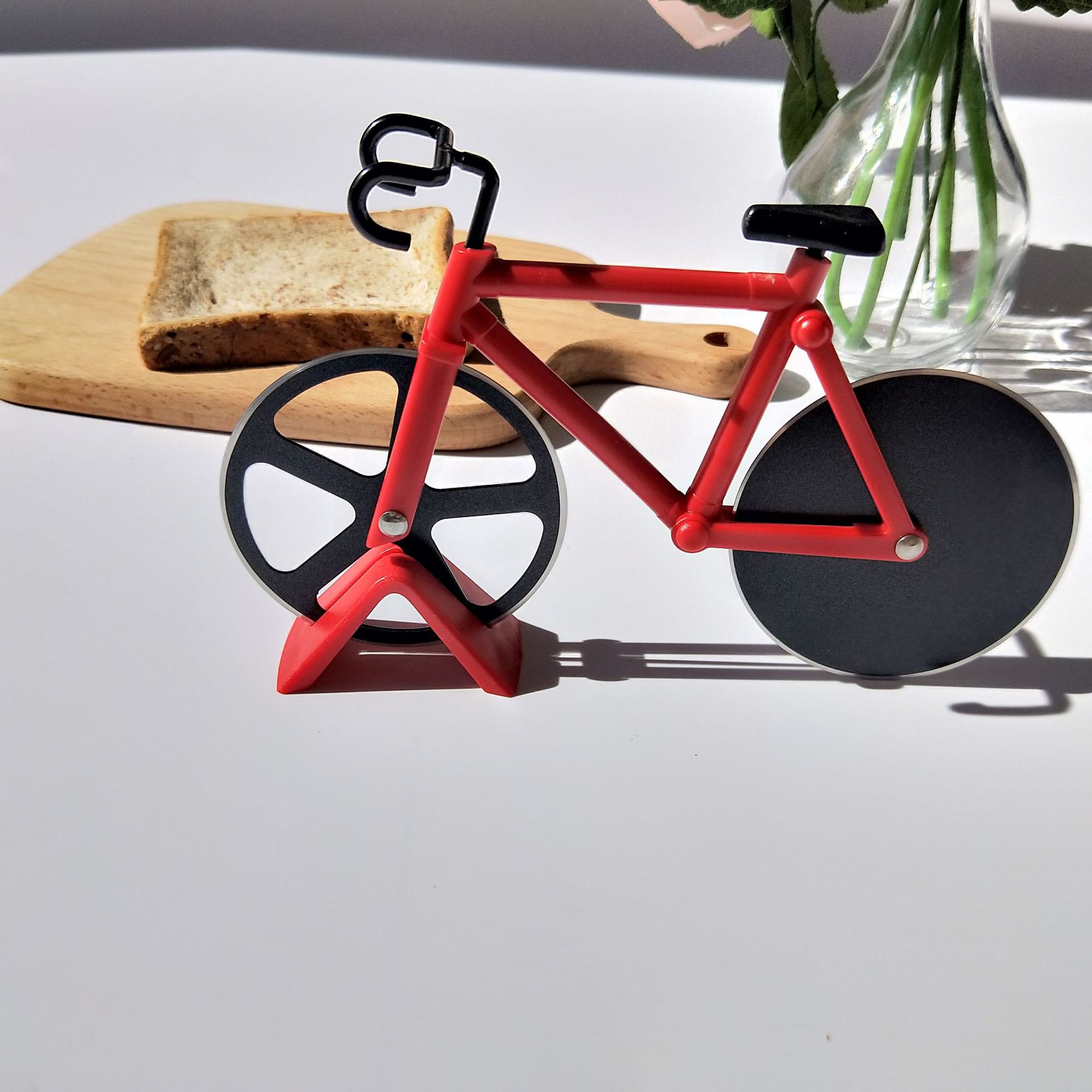 Bicycle Pizza Cutter Motorcycle Axe Shape Cake Tool Pizza Wheel Scissors Pizza Waffle Dough Cookie Pasta Cutter Wheel: A