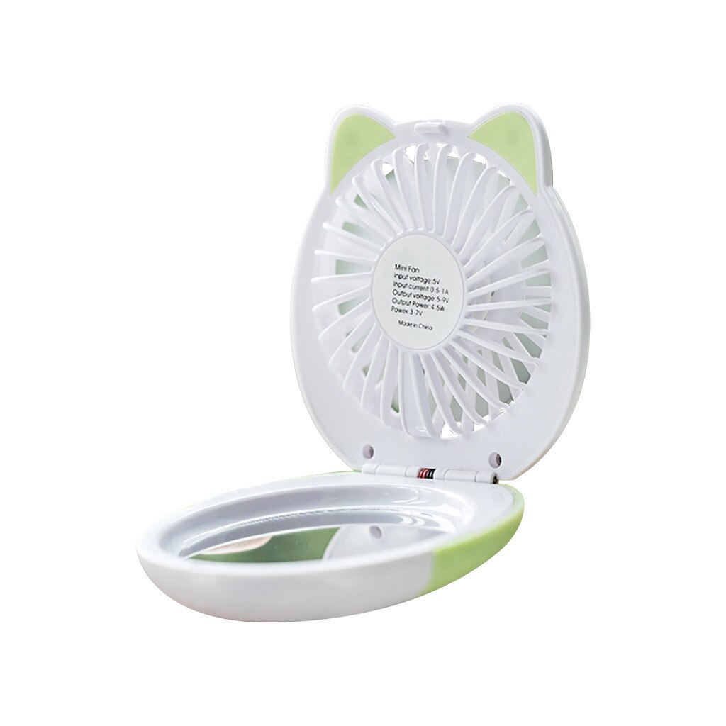 USB Small Animals Explosion Pig Cartoon Makeup Mirror Smart Home office Portable Handheld Mini Fan