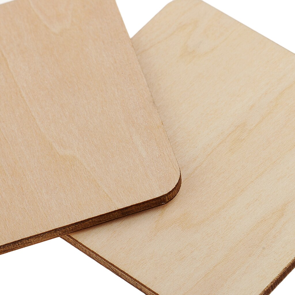 43 stykker firkantet mdf uferdig treverk stykker blank plakett for diy håndverk modellbygning gravering maleri 20/60/100mm