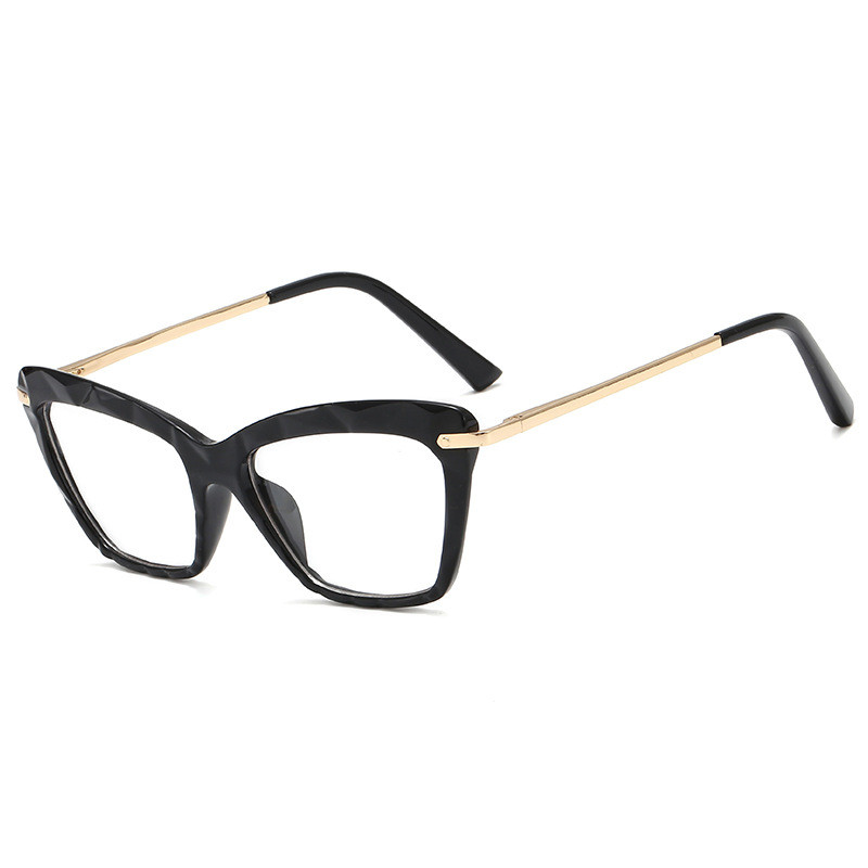 Mode Vierkante Brilmontuur Vrouwen Trending Stijlen Brand Optische Computer Bril Eyewear: Black
