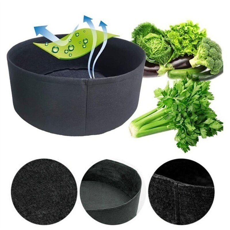 Maceta de tela de 10/15/50/100 galones para plantas, cama elevada para jardín, contenedor de plantación redondo, bolsas de cultivo, maceta de tela de fieltro transpirable