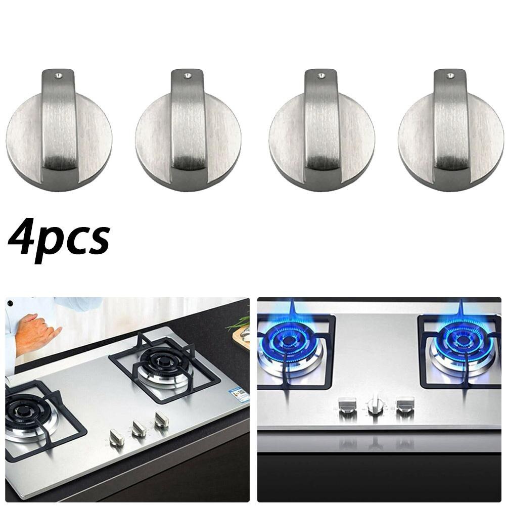 4 Stuks 8Mm Metalen Gasfornuis Fornuis Knoppen Oven Schakelaar Universele Adapters Koken Oppervlak Controle Sloten Keuken Kookgerei Handgrepen