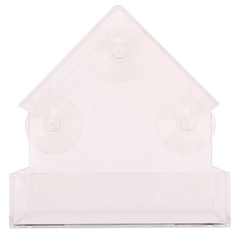 Bird Feeder Acrylic Transparent Window Viewing Bird Feeders Tray Birdhouse Pet Water Feeder Suction Cup Mount House Type Feeder
