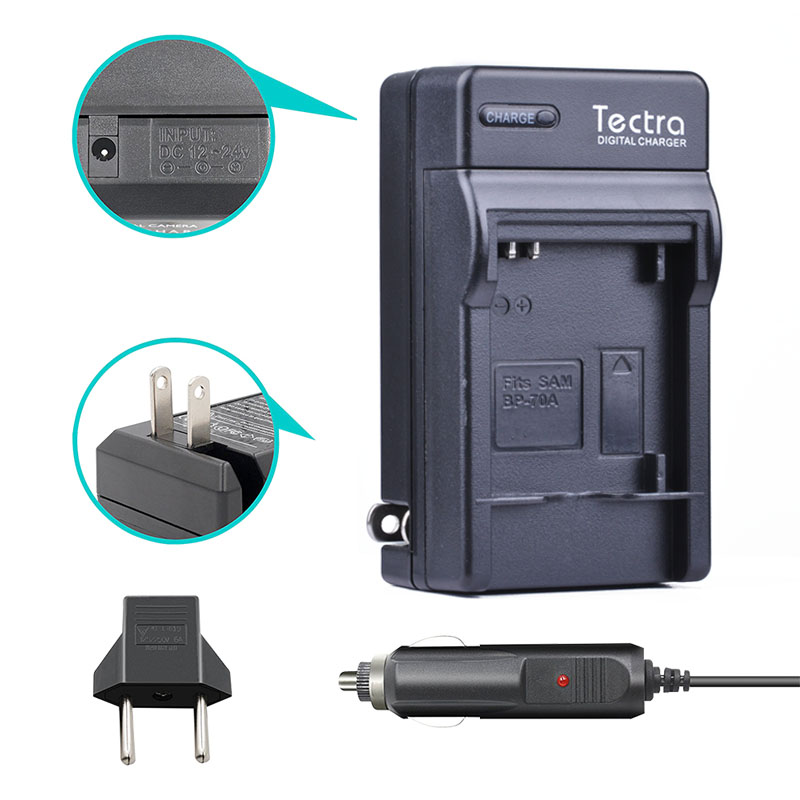 Camera Battery+DC Charger BP-70A BP70A For SAMSUNG PL80 ES70 PL90 PL100 PL101 PL120 PL170 PL200 PL201 SL50 SL600 SL605 SL630