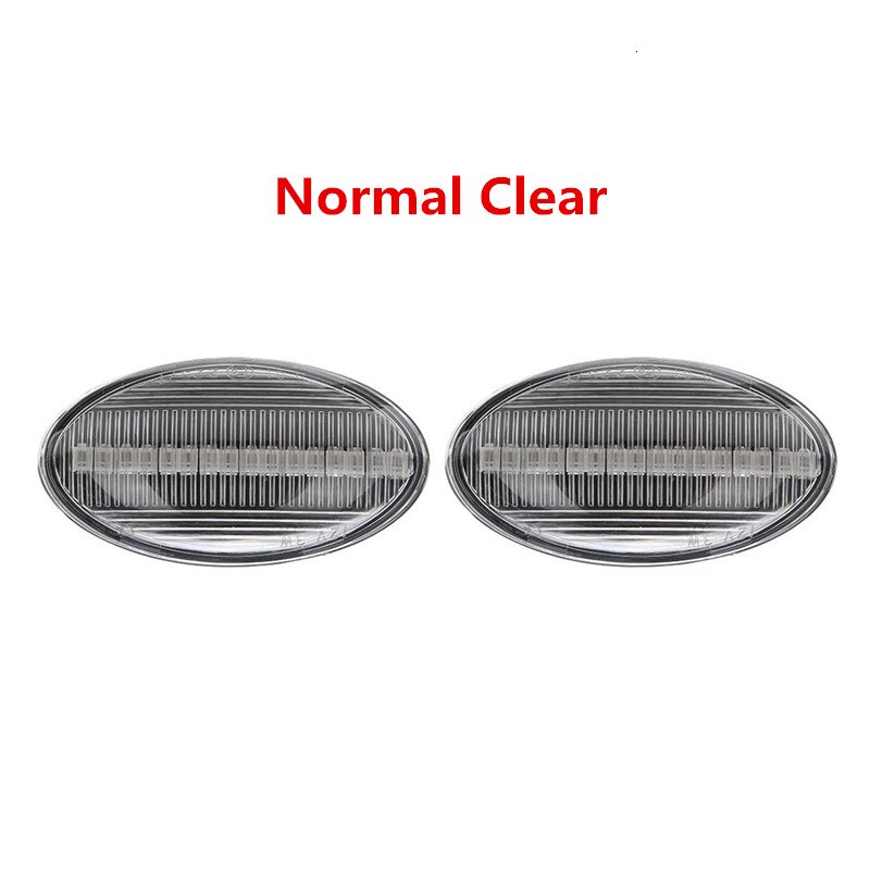 2x12 V Vloeiende Side Repeater Lamp Dynamische LED Side Marker Light Panel Lamp Fout Gratis Voor BMW MINI cooper R50 R52 R53 2002: Normal Clear