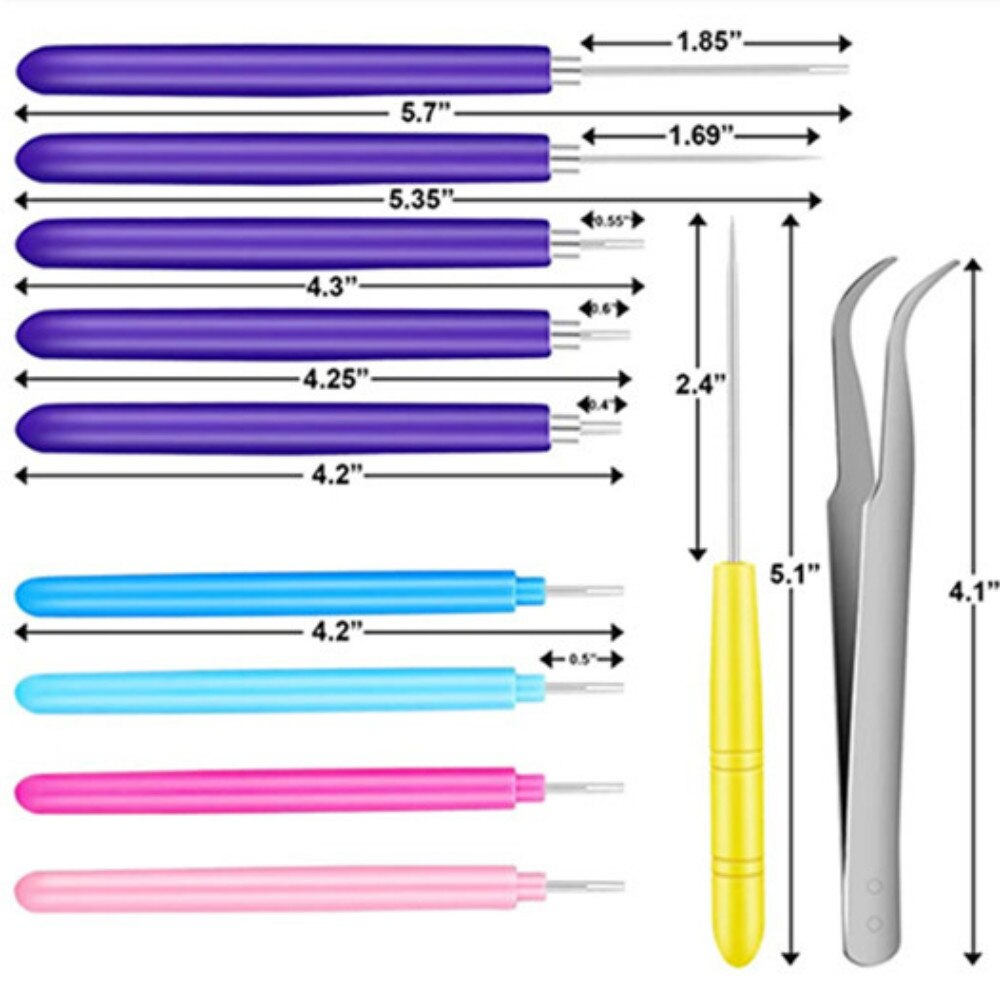 16pcs Paper Quilling Tools Slotted Kit Handmade Rolling Curling Needle Pen For Art Crafting Diy Cardmaking Project