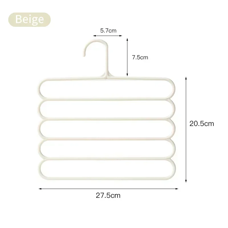 5 Lagen Kleerhangers Broek Broek Broek Hangers Handdoek Sjaals Rekken Kast Opslag Organisatoren Kleding Opslag Organisatie: Bordeaux