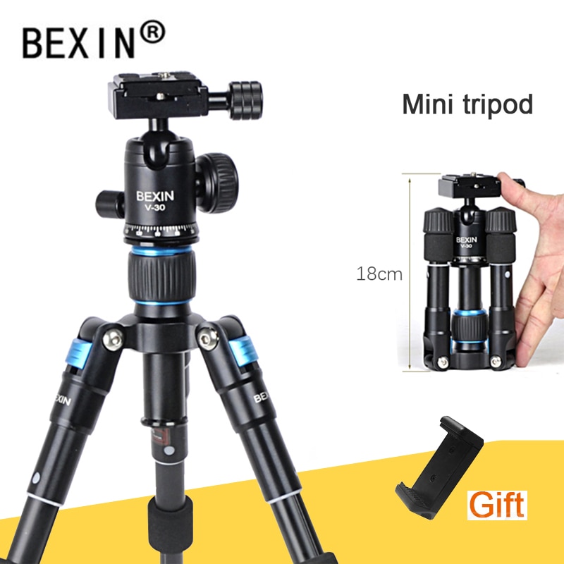 BEXIN Camera Reizen Professionele Fotografie Smartphone Vissen Statief bal hoofd Mini Statief Houder voor Telefoon Camera