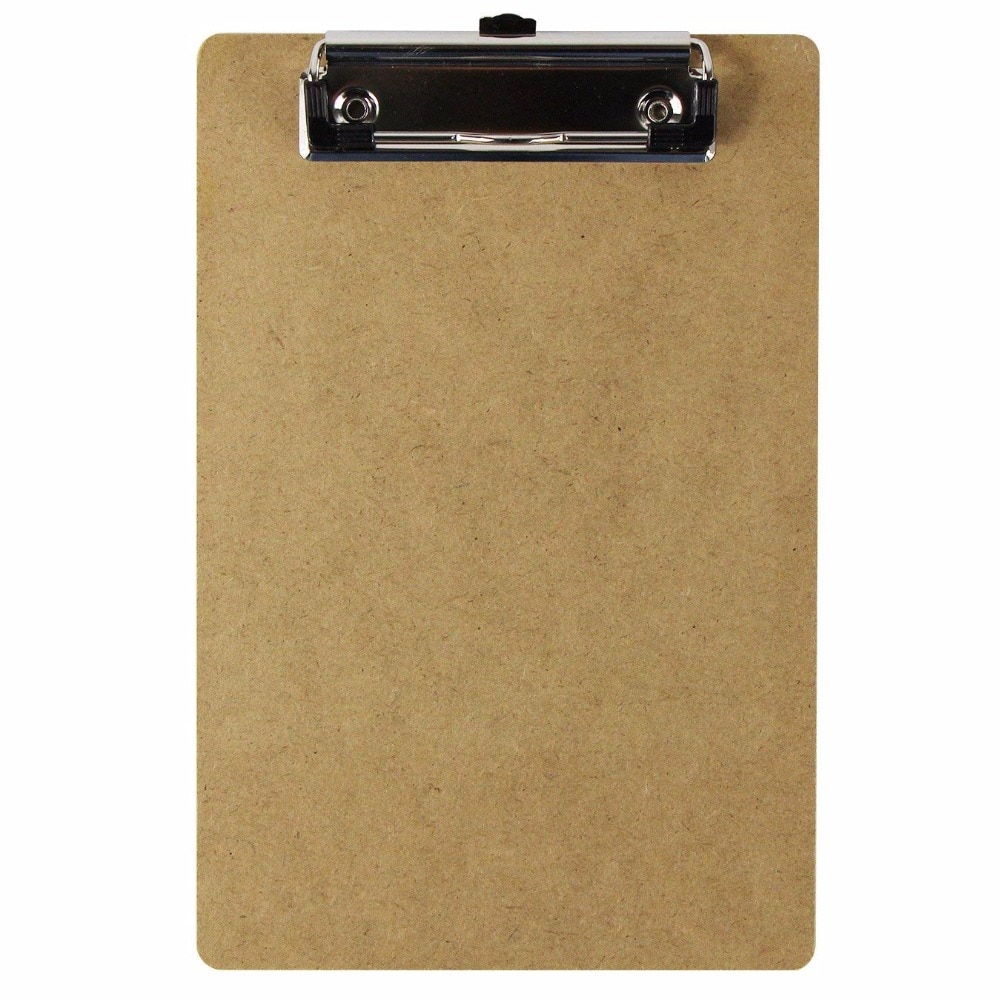 Standard  a5 træ hardboard clipboard hængende hul lav profil klip klasseværelse forsyninger