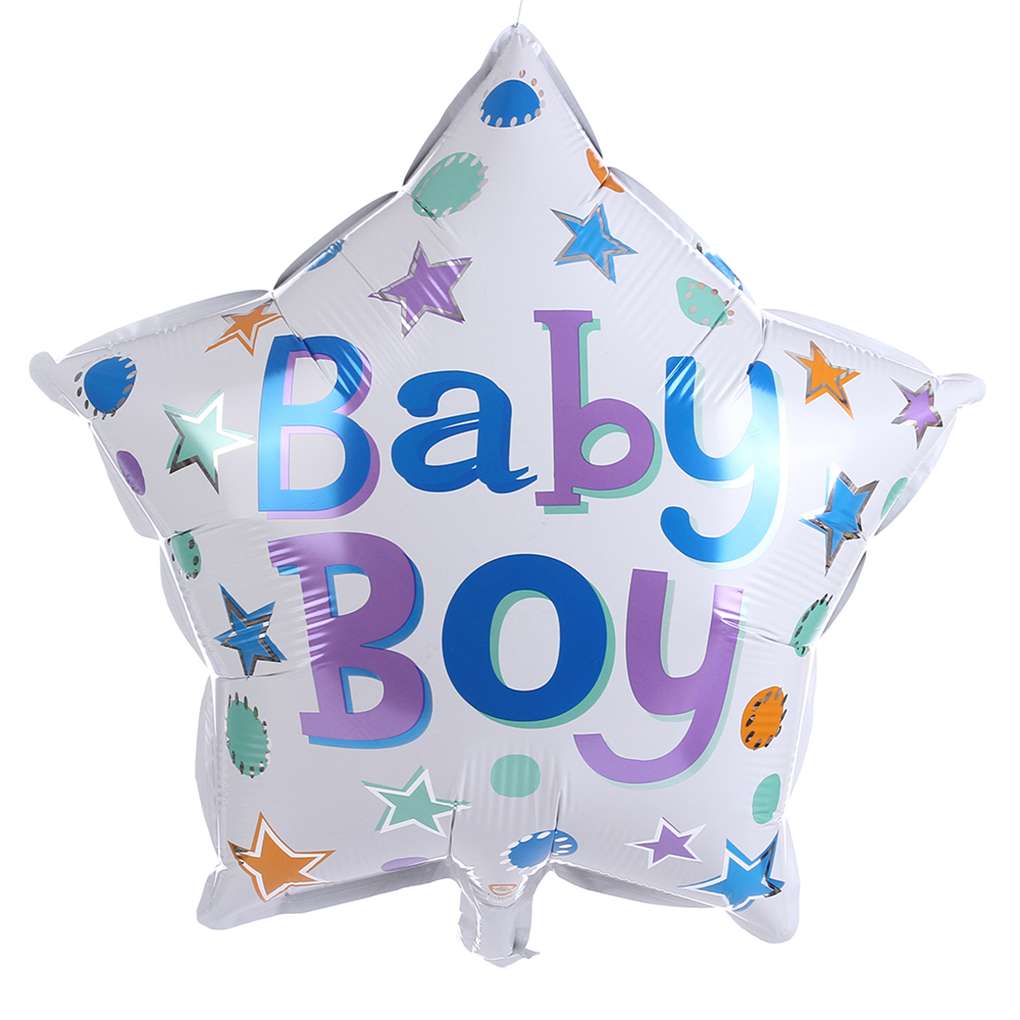 5 stk ballonsæt baby et års fødselsdag aluminiumsfolie femtakket stjerne nummer ballon blå pink festpynt