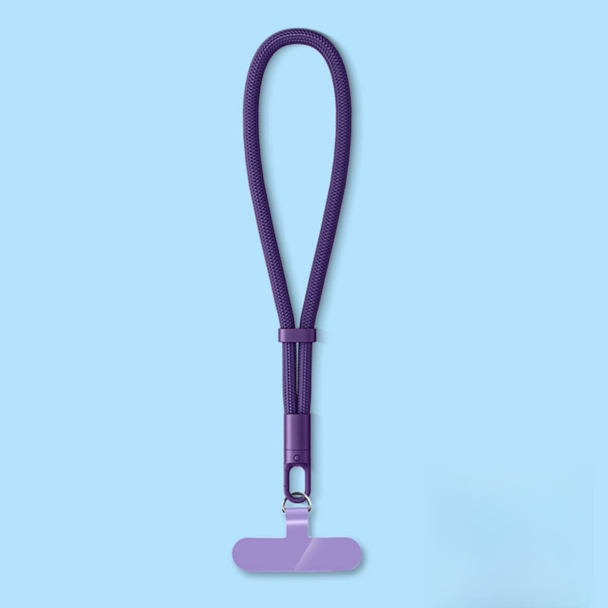 Universal Adjustable Mobile Phone Lanyard Short Wrist Strap with Self-locking Anti Durable Polyester Phone Strap: purple