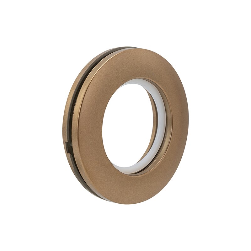 Kit de arandelas de plástico para cortina, anillo romano de bajo ruido de nanoescala de 4,3 cm de diámetro interior, para ventana, varilla, decoración del hogar, 6 piezas: Matte coffee-3