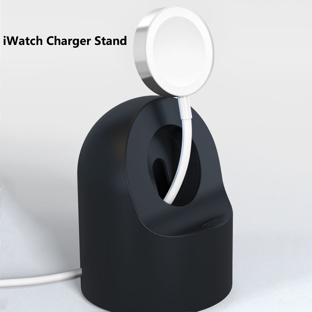 Voor Apple Watch Charger Stand Series Ultra2/10/9/8/SE/7/6/SE 49mm/45mm/44mm/42mm/41mm/40mm/38mm Duurzame Siliconen Nachtkastje Modus