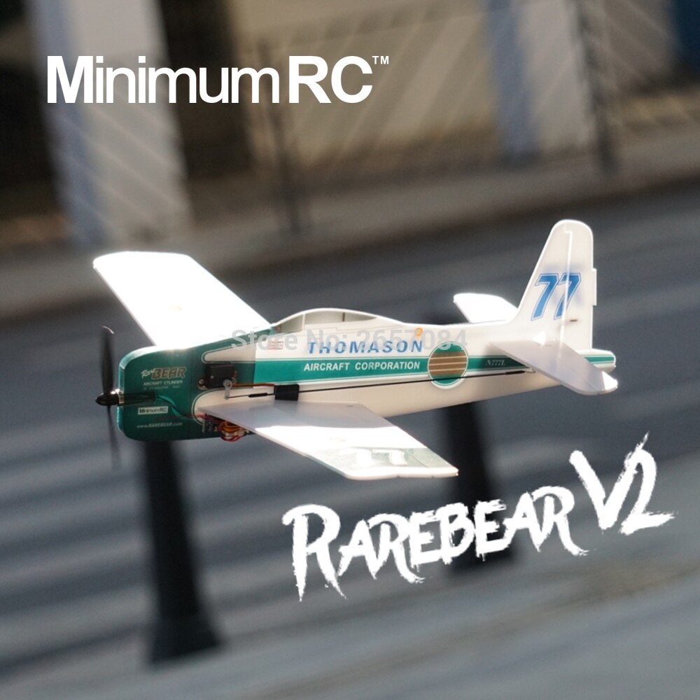 Minimumrc F8F-Rarebear V2 360Mm Spanwijdte 4 Kanaals Trainer Fixed-Wing Rc Vliegtuig Outdoor Speelgoed Voor Kinderen Kids