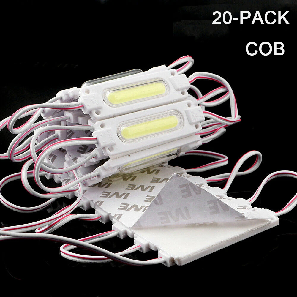 20er-Pack 12V LED Kolben-Modulleuchte, superhell, gelb, blau, rosa, eisblau, Farbe IP65, wasserdicht, für Werbegeschäft, Dekorlampe