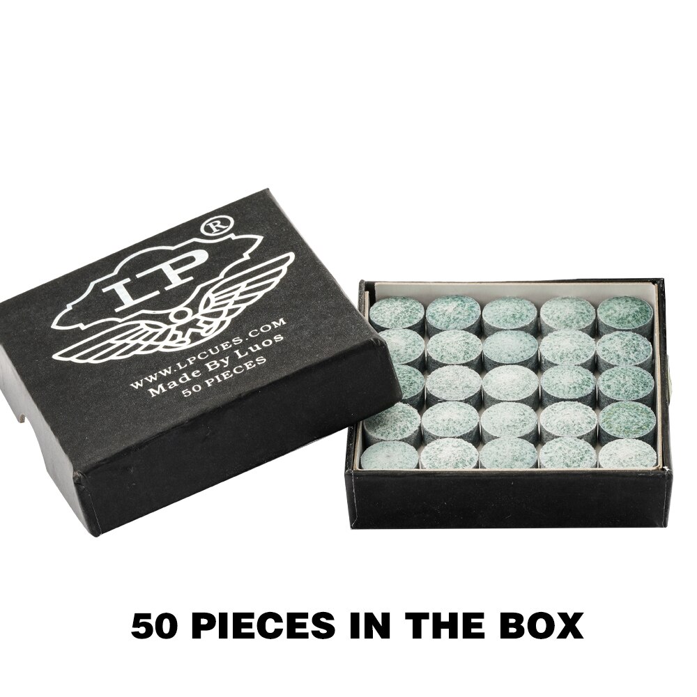 Lp snooker cue tip 10.5mm 50 pçs pontas de bilhar preto oito fontes de bilhar acessórios de bilhar ponta: A