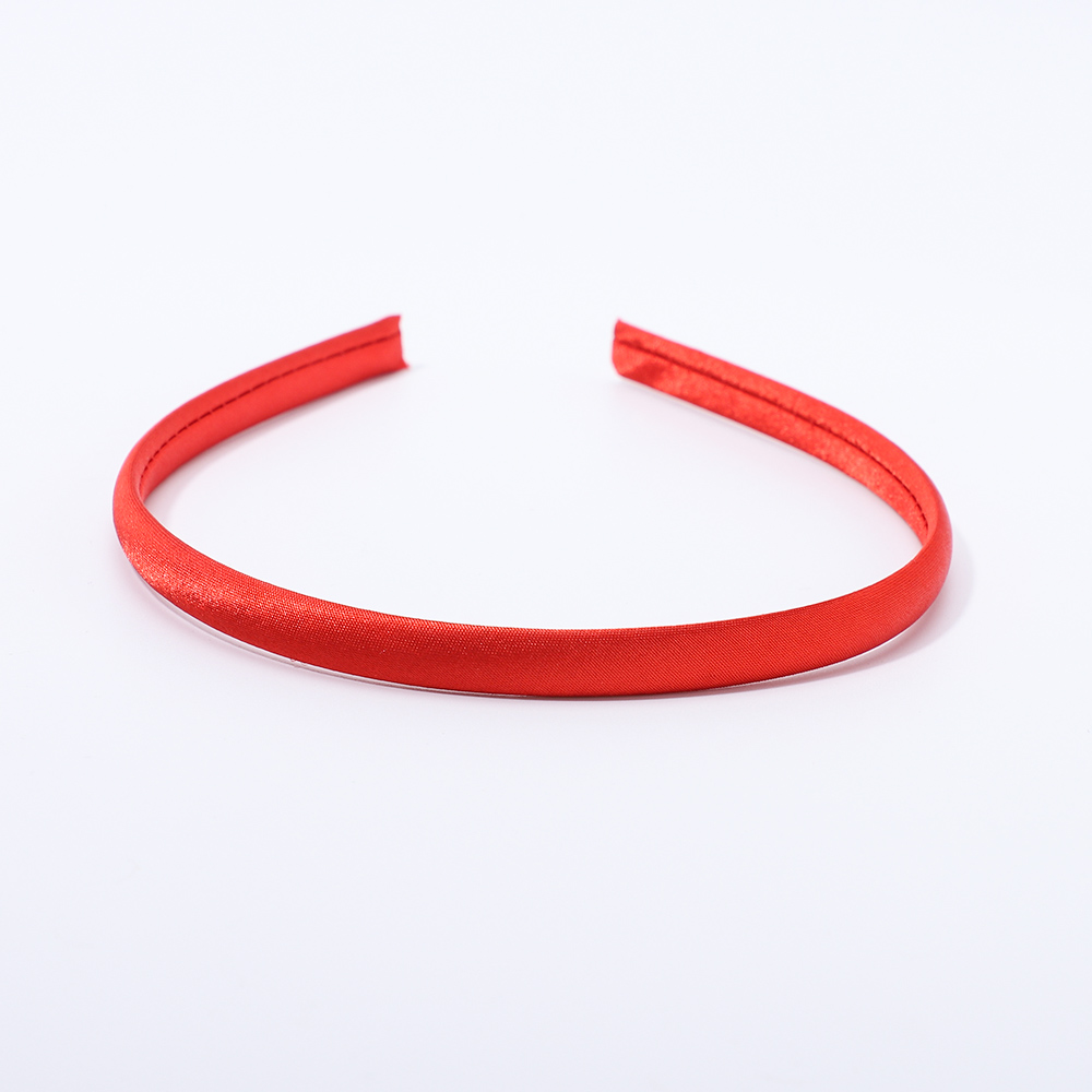 5/10pcs/lot Plain 10MM Satin Headband Girls Fabric Covered Resin Hairbands Plastic Headbands Kids Elastic Bands Hair Accessories: S / Blue