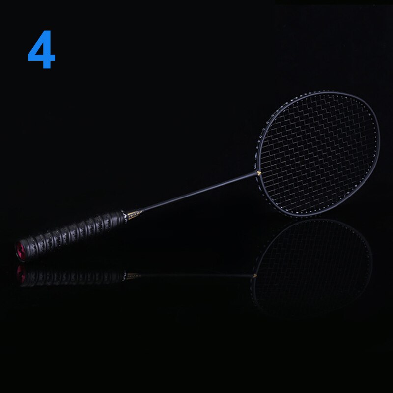 Ultralight 6U Badminton Racket Carbon Portable Free Grips Sports: 4