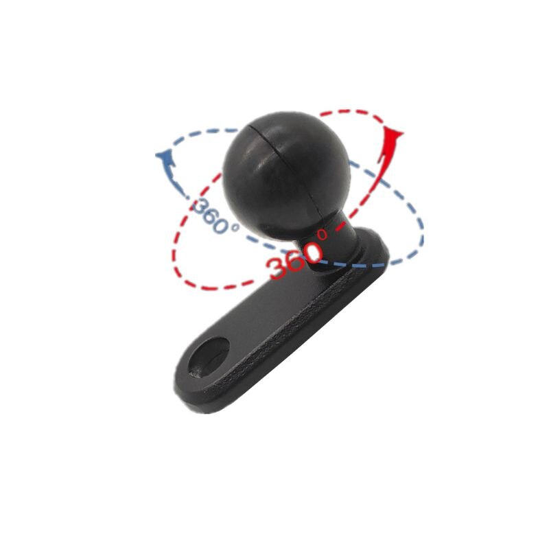 L Shape Aluminum Base Holder Ball Head Rearview Mirror RAM Mount for Motorcycle
