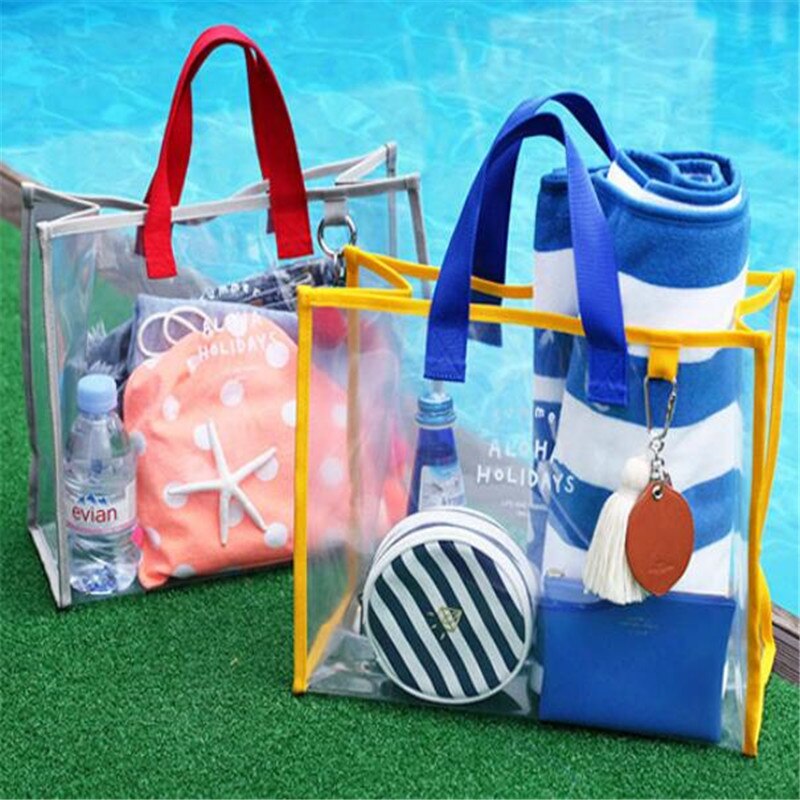 Zomer Transparante Pvc Zwemmen Tas Voor Vrouwen Mode Outdoor Reizen Grote Capaciteit Strand Handtas Sport Winkelen Schoudertassen