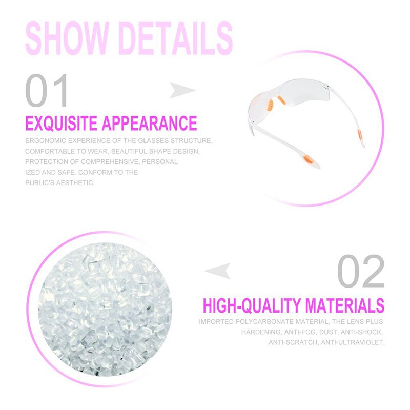 Eye Protection Protective Safety Riding Eyewear Vented Glasses Work Lab Sand Prevention Goggles Security Supplies