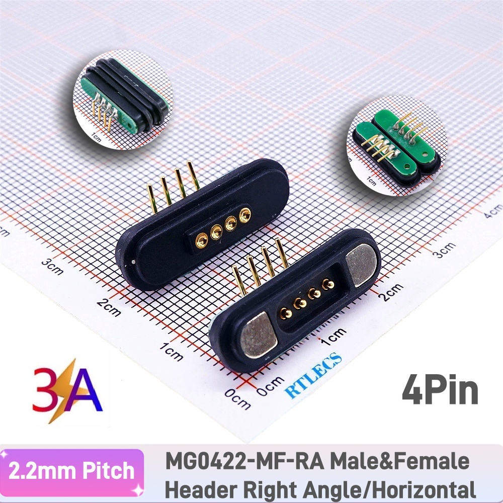 1 par 3A conector Pin Pogo magnético 2 3 4 5 6 7 8 9 11 posiciones paso 2,2 MM tira de contacto Pogopin macho hembra con resorte: Blanco