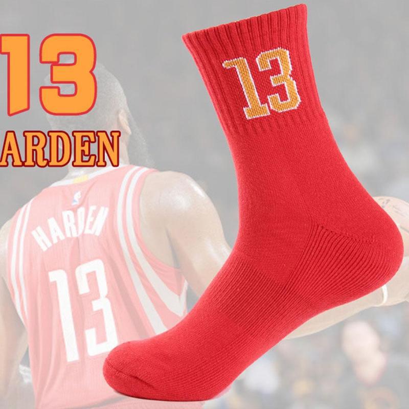 Men's Red Team Basketball Socks Air Permeability Thickening Socks Perspiration Odor Resistant Friction Proof Socks: 13