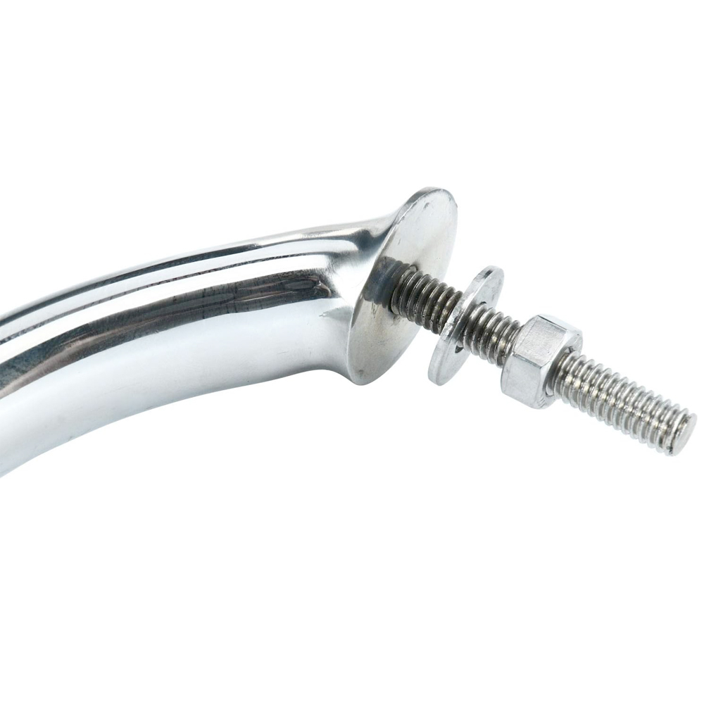 Haltegriff für Bootshandlauf, runder Rohr aus poliertem Edelstahl – 20,3 cm langer Marine-Haltegriff
