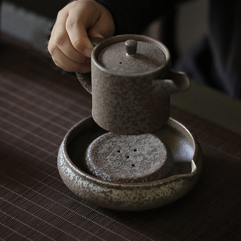 Tangpin traditionel keramisk tekande trivets kinesisk tekandeholder husstand porcelæn tekande stativ